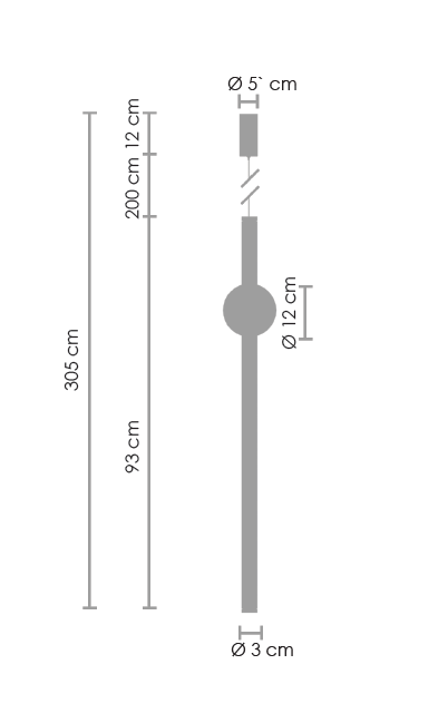 Pendul LED O-LINE, negru/alb, 3000K, 450 lm, înălțime 93 cm [8]