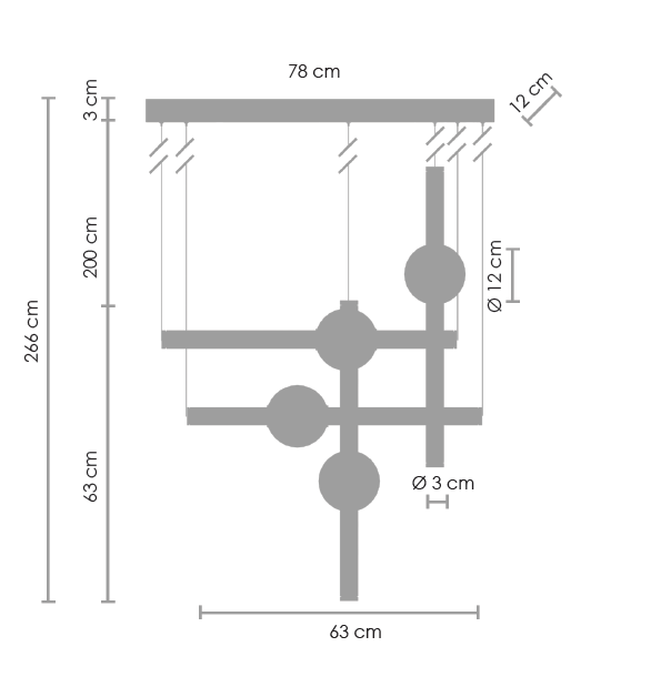 Lustră LED O-LINE S-4, alamă/alb, 3000K, 78 cm - Step into Design [6]