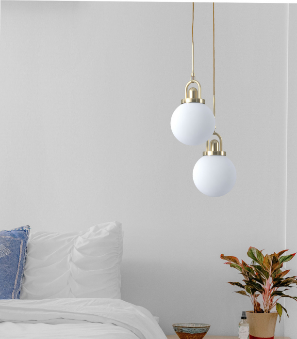 Pendul PEARL, auriu/alb, diametru 20 cm - STEP INTO DESIGN [6]