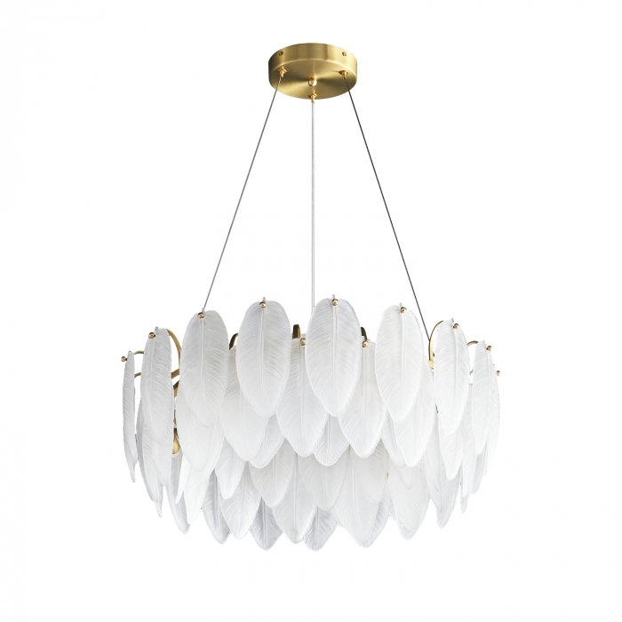 Candelabru PIUMA, alb/alamă, diametru 60 cm - Step into Design [2]