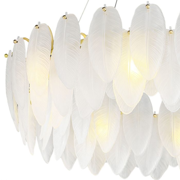 Candelabru PIUMA, alb/alama, 20W, 80 cm [4]