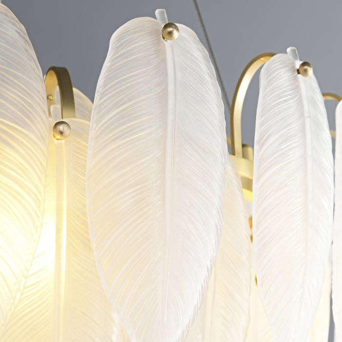 Candelabru PIUMA, alb/alama, 20W, 80 cm [8]