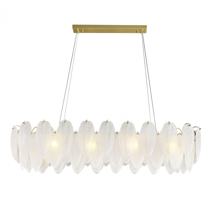 Candelabru PIUMA LONG, alb/alama, 20W, 100 cm [3]