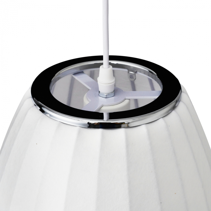 Lampă suspendată SILK BARREL albă, înăltime 50 cm - Step into Design [10]