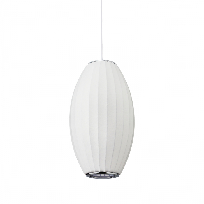 Lampă suspendată SILK BARREL albă, înăltime 50 cm - Step into Design [6]