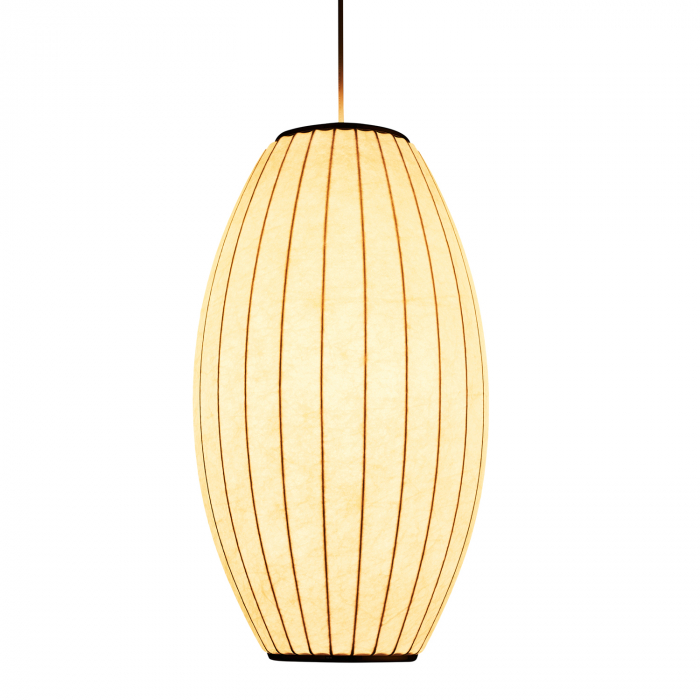 Lampă suspendată SILK BARREL albă, înăltime 60 cm [2]