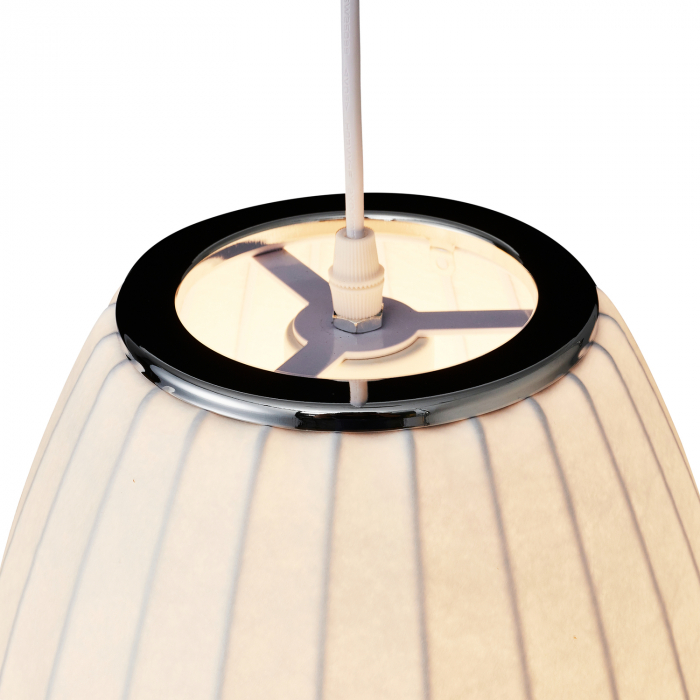 Lampă suspendată SILK BARREL albă, înăltime 60 cm [12]