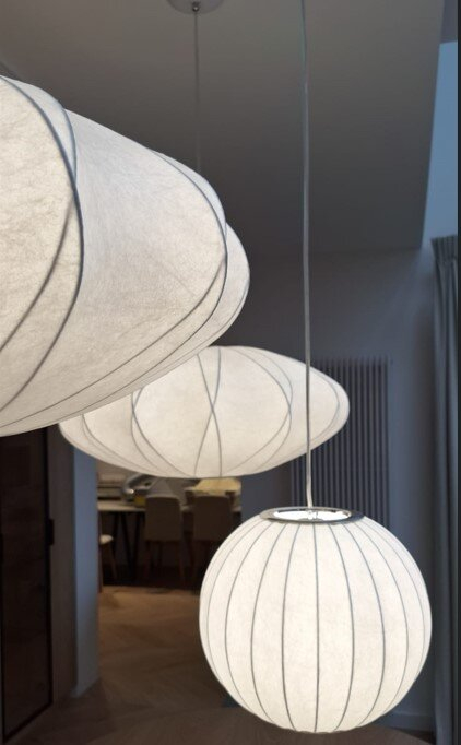 Lampă suspendată SILK X-SHAPE albă, diametru 60 cm [6]
