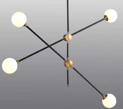Lampă suspendată SPILLO, neagră/aurie, 92 cm - Step into Design [4]