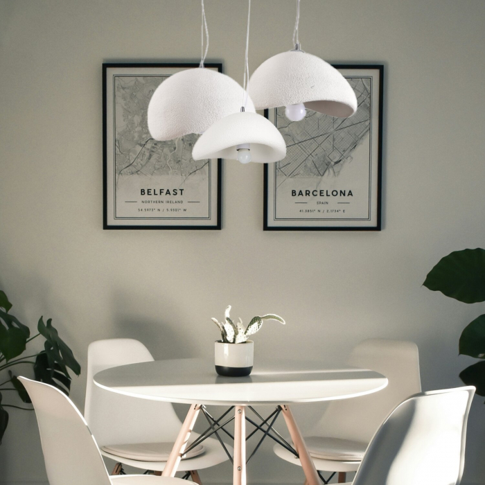 Lampă suspendată STONE FLAT albă, lungime 40 cm - Step into Design [5]