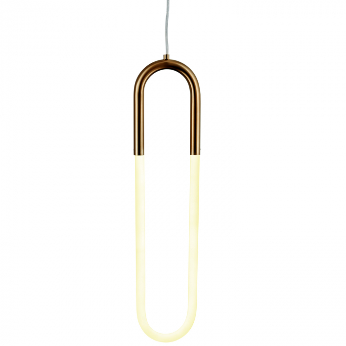 Pendul LED U-SHAPE, alama/alb, 3000K, 1080 lm, latime 13 cm - STEP INTO DESIGN [3]