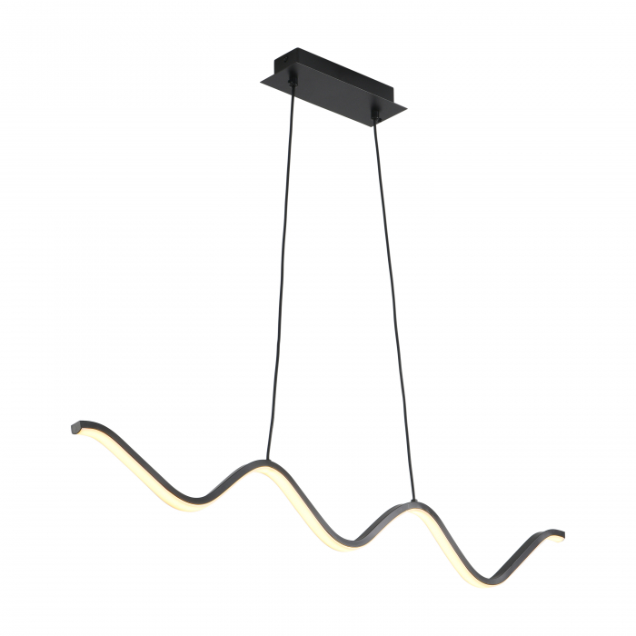Lustră suspendată LED ZIGZAG, negru, 3000K, 90 cm [6]