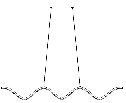Lustră suspendată LED ZIGZAG, negru, 3000K, 90 cm [8]