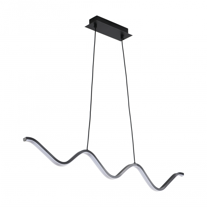 Lustră suspendată LED ZIGZAG, negru, 3000K, 90 cm [3]