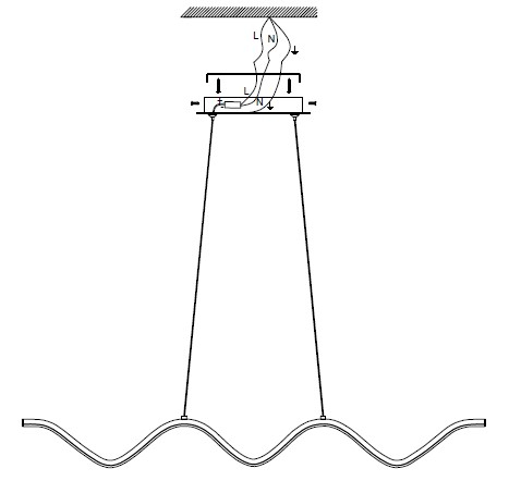 Lustră suspendată LED ZIGZAG, negru, 3000K, 90 cm [9]