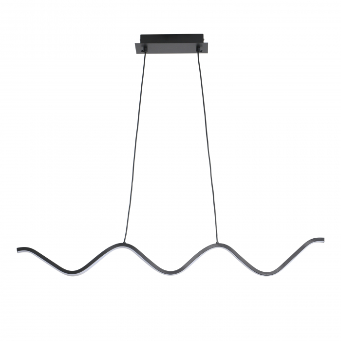 Lustră suspendată LED ZIGZAG, negru, 3000K, 90 cm [2]