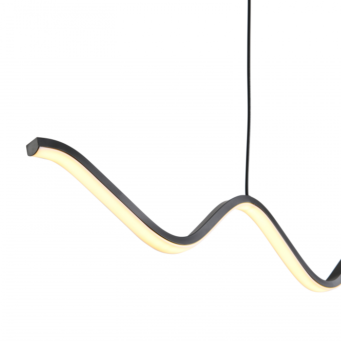 Lustră suspendată LED ZIGZAG, negru, 3000K, 90 cm [5]