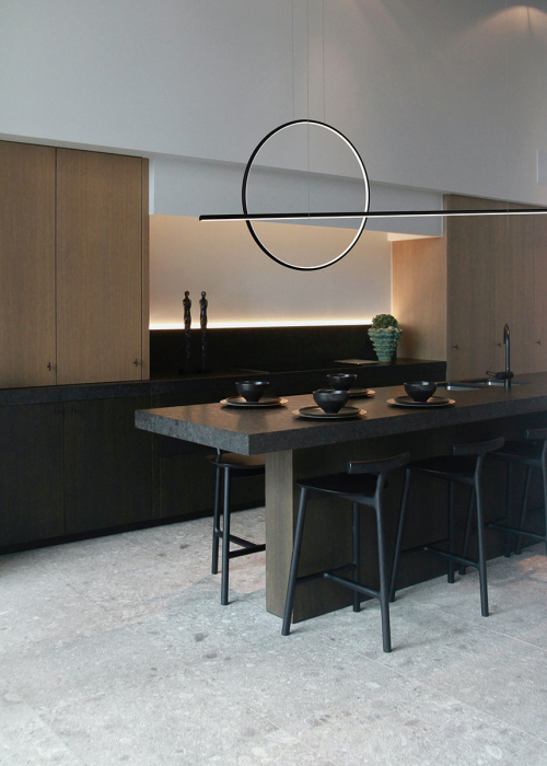 Lampa suspendata neagra LED LINEA Nr.2 Φ40 cm_4k - Altavola Design [4]
