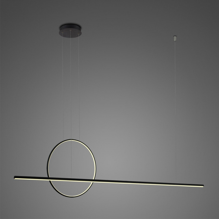 Lampa suspendata neagra LED LINEA Nr.2 Φ40 cm_4k - Altavola Design [2]