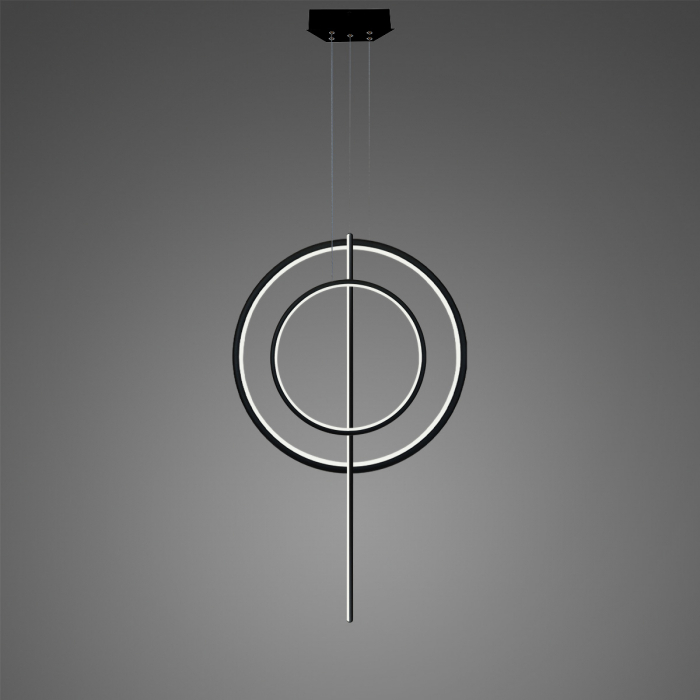 Lampa suspendata neagra LED LINEA Nr. 5 Φ60/40 cm, 3000K - ALTAVOLA DESIGN [2]