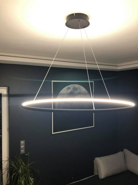 Lampa suspendata neagra LED RING Nr. 1 Φ60 cm IN 3k - Altavola Design [2]