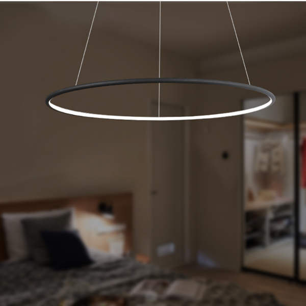 Lampa suspendata neagra LED RING Nr. 1 Φ60 cm IN 3k - Altavola Design [3]
