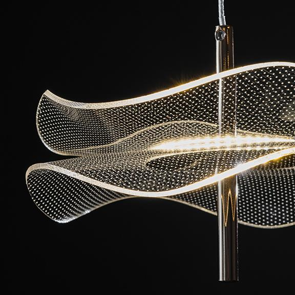 Pendul LED MARIPOSA, auriu, 3000K, 390 lm, diametru 20 cm - ALTAVOLA DESIGN [2]