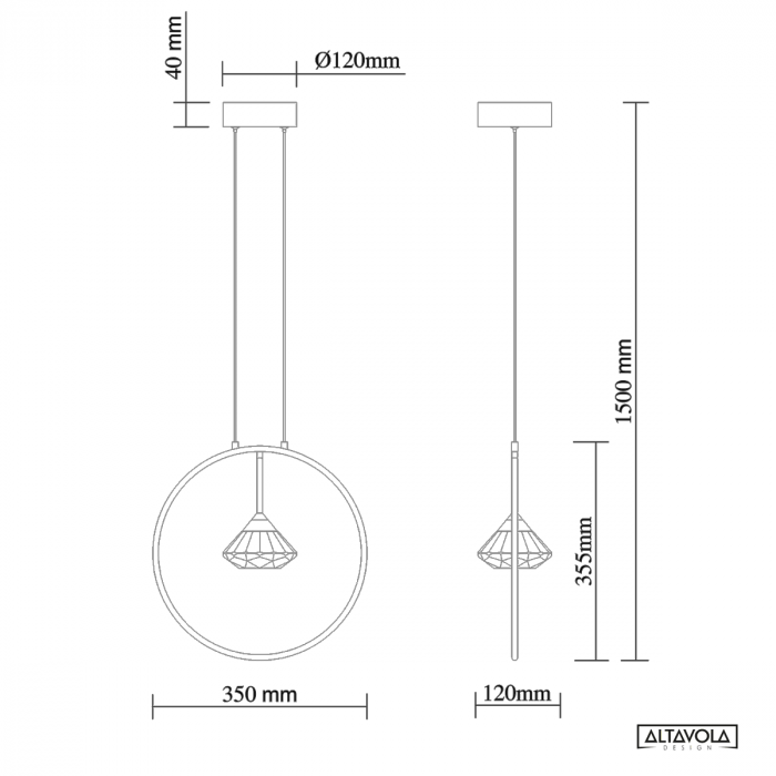 Lampa suspendata TIFFANY Altavola Design [10]