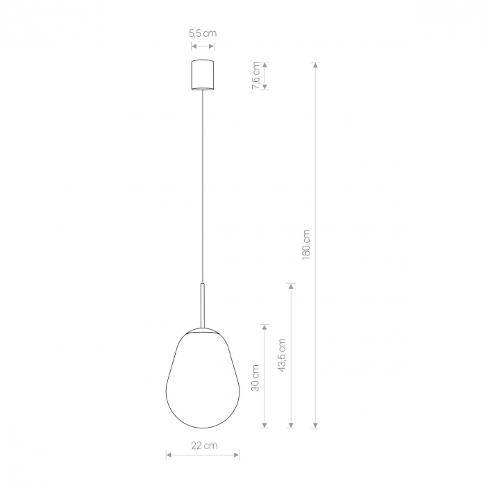 Pendul alama PEAR S, 30 cm - nowodvorski [4]