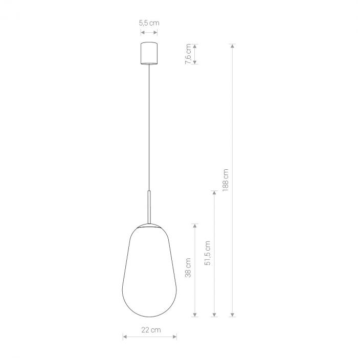 Pendul alama PEAR M, 38 cm - Nowodvorski [6]