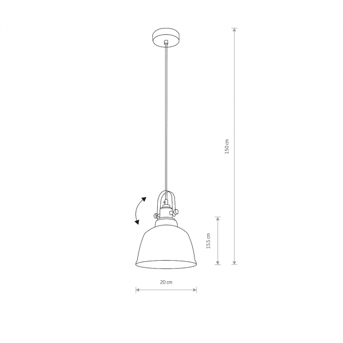 Pendul AMALFI M, auriu/negru, 1*E27, 25 W, diametru 20 cm - NOWODVORSKI [4]