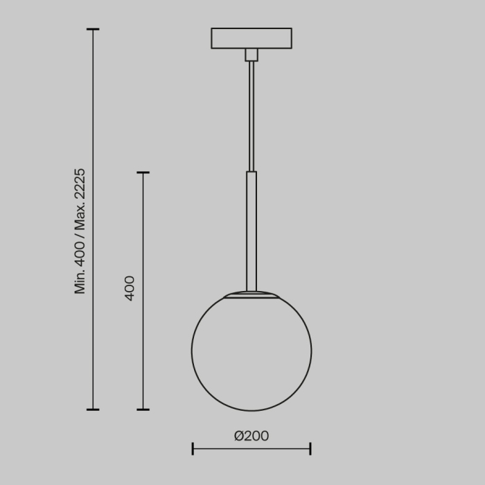 Pendul BASIC, negru/alb, 20 cm - MAYTONI [6]