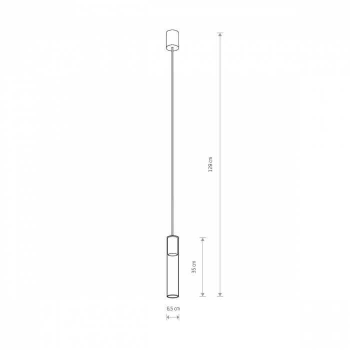 Pendul CYLINDER L, negru, 1*GU10, 10W, diametru 6.5 cm - NOWODVORSKI [4]