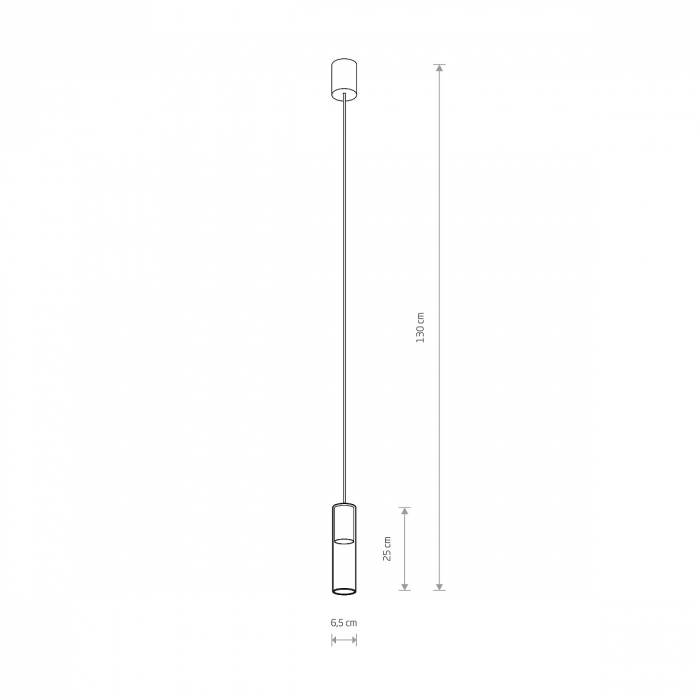 Pendul CYLINDER M, negru, 1*GU10, 10W, diametru 6.5 cm - NOWODVORSKI [5]