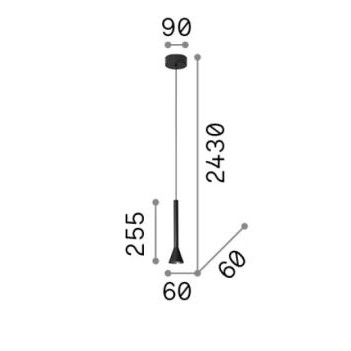 Pendul DIESIS, nichel, 3000K, 580 lm, diametru 6 cm - IDEAL LUX [3]
