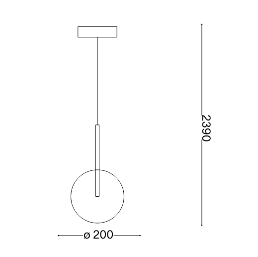 Pendul EQUINOXE SP1, alama, diametru 20 cm - IDEAL LUX [5]