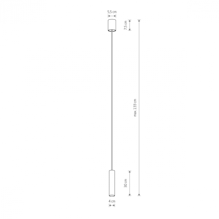 Pendul FOURTY M gri, 1*GU10, 10W, diametru 4 cm - NOWODVORSKI [7]