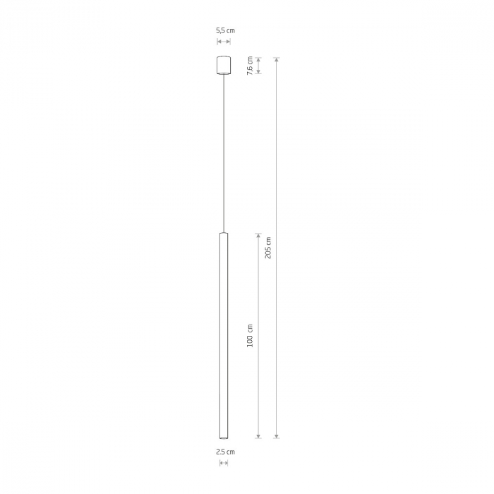 Pendul LASER ciocolatiu, 1*G9, 10W, inaltime 100 cm - NOWODVORSKI [4]