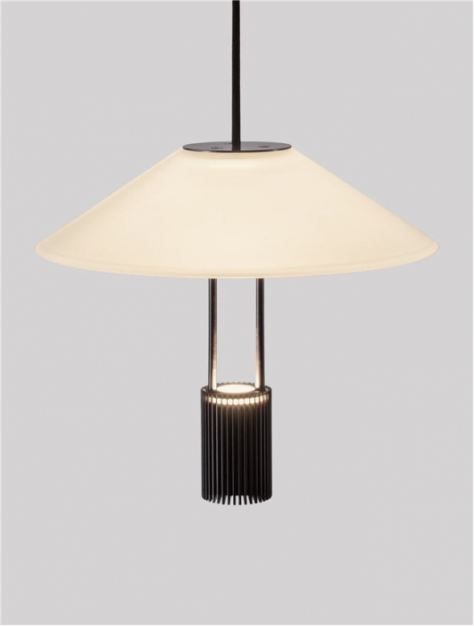 Pendul LED ANAFI, negru/alb, 3000K, 425 lm, diametru 22 cm - NOVA LUCE [4]