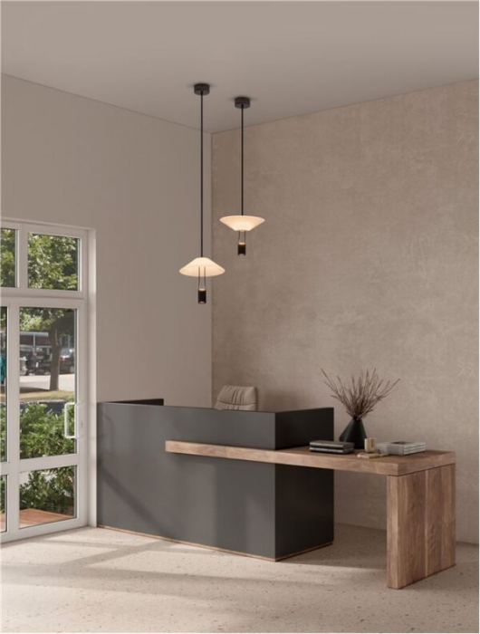 Pendul LED ANAFI, negru/alb, 3000K, 425 lm, diametru 22 cm - NOVA LUCE [6]