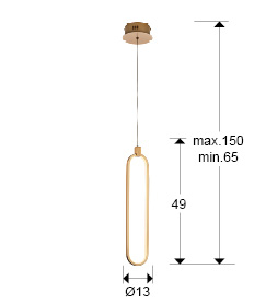 Pendul LED COLETTE, auriu-rose, 13 cm - SCHULLER 787130 [5]
