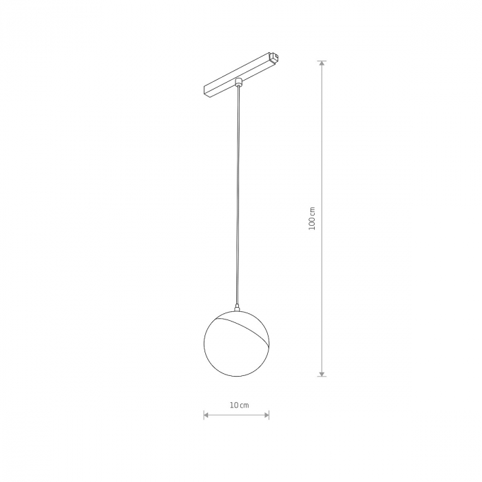 Pendul LED LID pentru sina magnetica LVM negru, 3000K, 650 lm, diametru 10 cm - NOWODVORSKI [2]