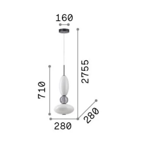 Pendul LED LUMIERE, alb, 3000K, 28 cm - Ideal Lux [3]
