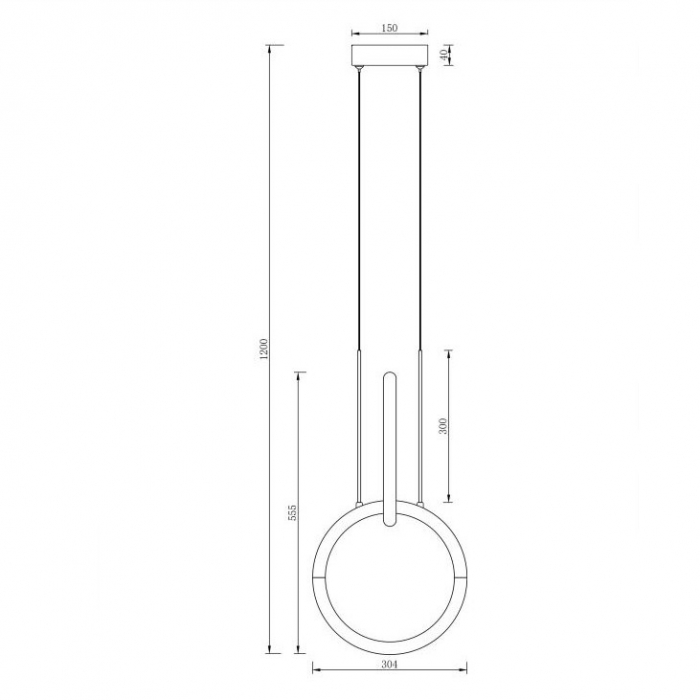 Pendul LED NODE, auriu/alb, IP20, 18W, 3000K, diametru 34 cm - MAYTONI [3]