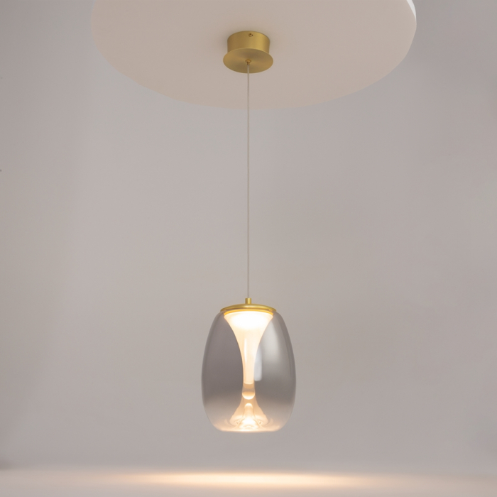 Pendul LED SPLASH, auriu/gri, 7W, 3000K, diametru 20 cm - MAYTONI [3]