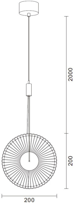 Pendul LED SUNBLAST, auriu, 3000K, 20 cm - Step into Design [9]