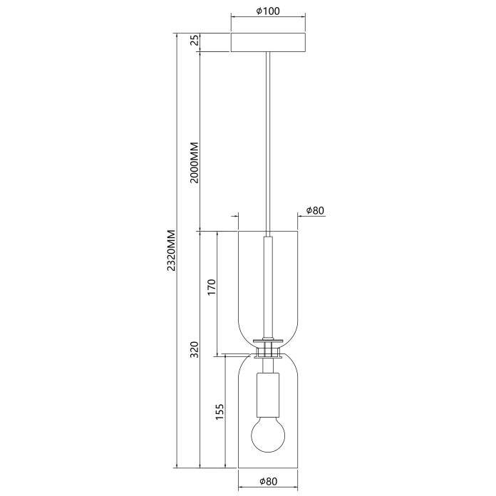 Pendul MEMORY, negru/alb, diametru 8 cm - MAYTONI [6]