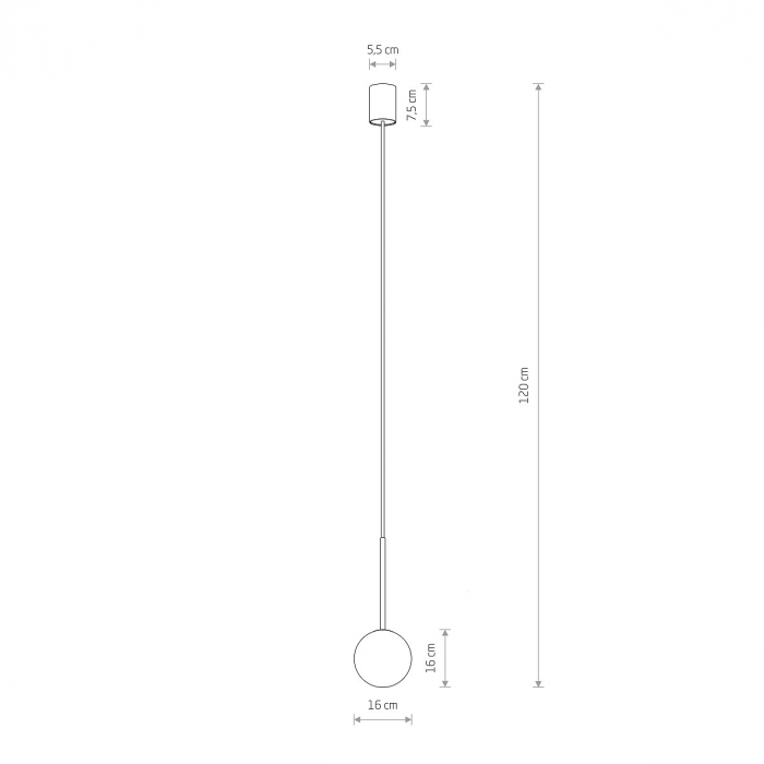 Pendul negru cu auriu KARO I 16 cm - nowodvorski [2]