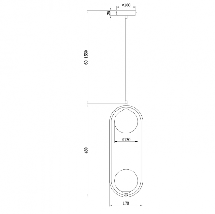 Pendul RING alb, latime 17 cm - MAYTONI [3]