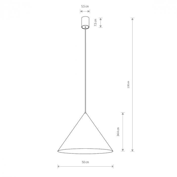 Pendul ZENITH L, alb/alama, diametru 50 cm - NOWODVORSKI [10]